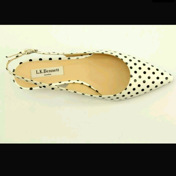 NEW L.K. Bennett Mira Patent Leather Polka Dot Pumps - Picture 11 of 12